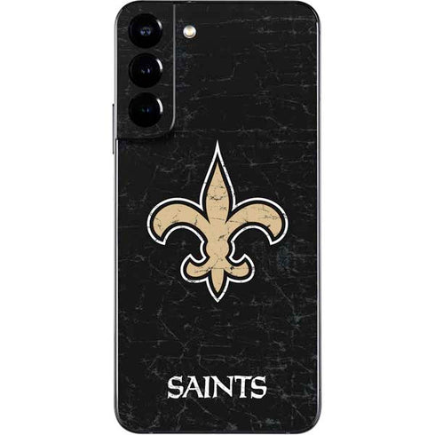 NFL New Orleans Saints Distressed Galaxy S22 Plus Skin