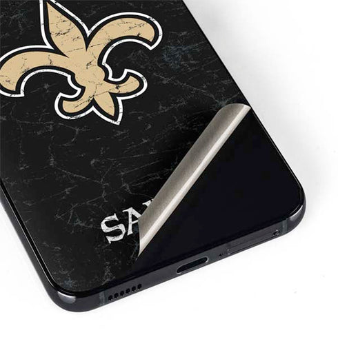 NFL New Orleans Saints Distressed Galaxy S22 Plus Skin