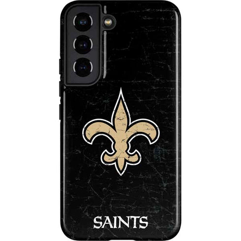NFL New Orleans Saints Distressed Galaxy S22 Pro Case