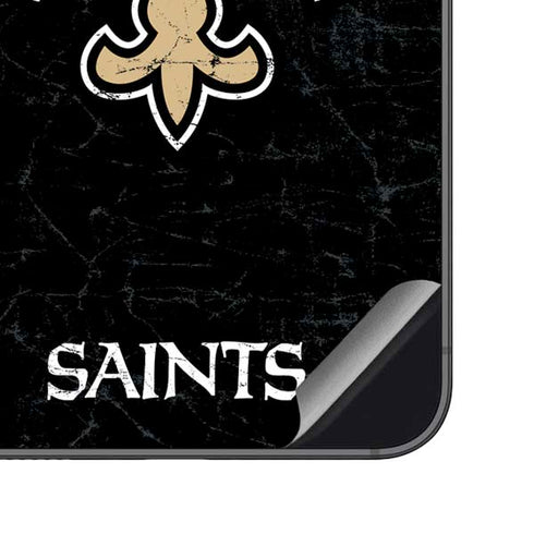 NFL New Orleans Saints Distressed Galaxy S23 FE Skin