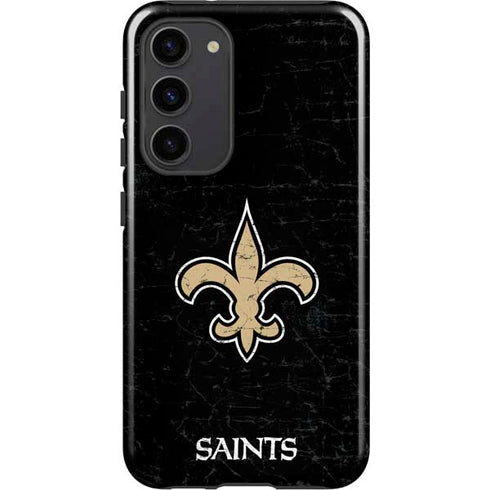 NFL New Orleans Saints Distressed Galaxy S23 Plus Pro Case