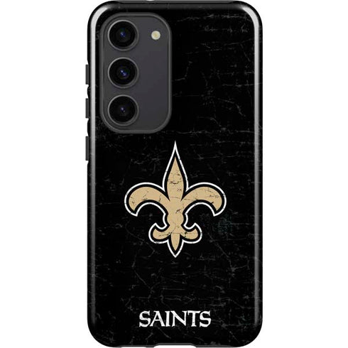 NFL New Orleans Saints Distressed Galaxy S23 Pro Case