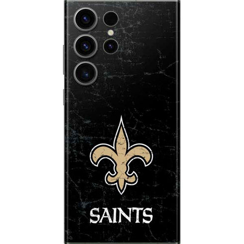 NFL New Orleans Saints Distressed Galaxy S23 Ultra Skin