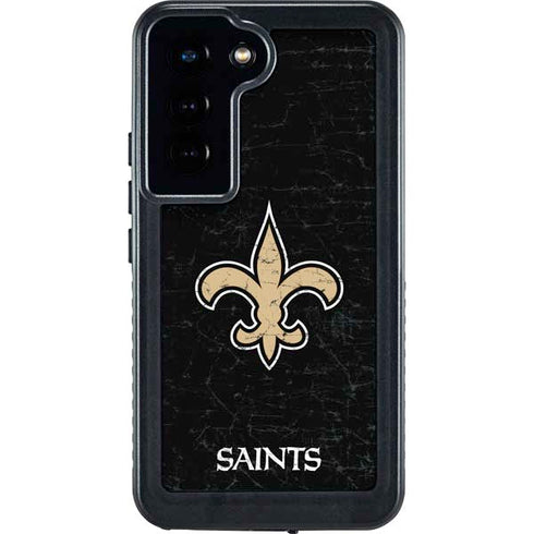 NFL New Orleans Saints Distressed Galaxy S23 Waterproof Case
