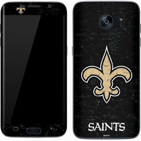 NFL New Orleans Saints Distressed Galaxy S7 Skin