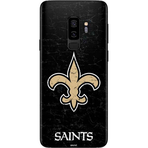 NFL New Orleans Saints Distressed Galaxy S9 Plus Skin