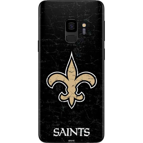 NFL New Orleans Saints Distressed Galaxy S9 Skin