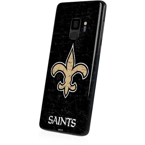 NFL New Orleans Saints Distressed Galaxy S9 Skin