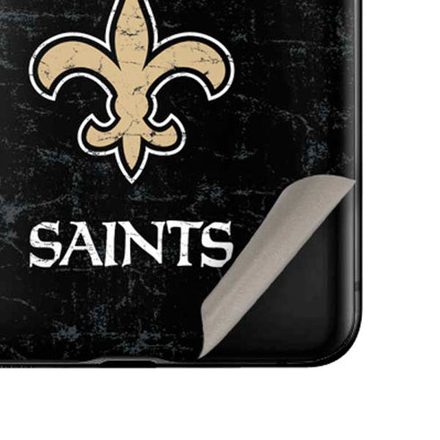 NFL New Orleans Saints Distressed Galaxy Z Flip Skin