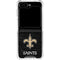 NFL New Orleans Saints Distressed Galaxy Z Flip5 5G Clear Case