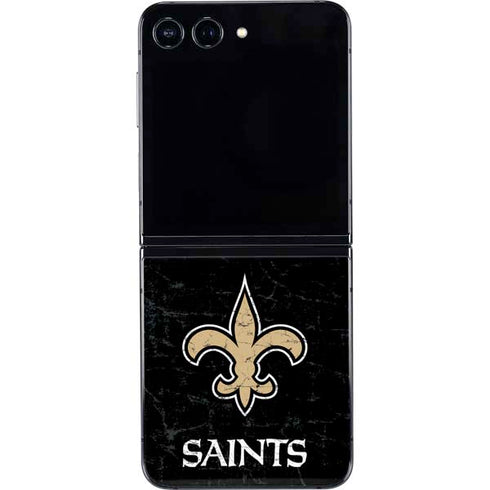 NFL New Orleans Saints Distressed Galaxy Z Flip5 5G Skin