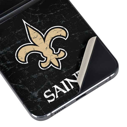 NFL New Orleans Saints Distressed Galaxy Z Flip5 5G Skin