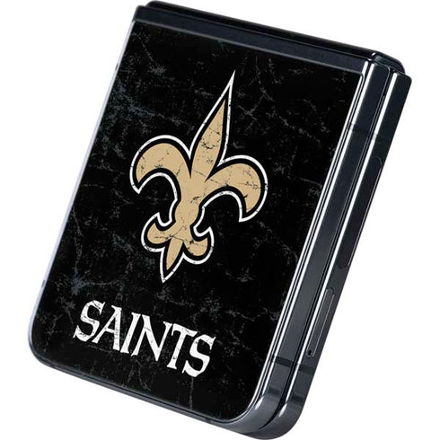 NFL New Orleans Saints Distressed Galaxy Z Flip5 5G Skin