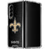 NFL New Orleans Saints Distressed Galaxy Z Fold4 5G Clear Case