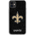 NFL New Orleans Saints Distressed iPhone 11 Clear Case