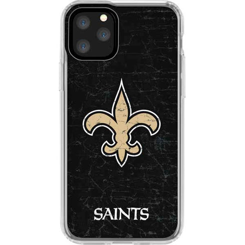NFL New Orleans Saints Distressed iPhone 11 Pro Clear Case