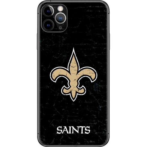 NFL New Orleans Saints Distressed iPhone 11 Pro Max Skin