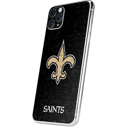 NFL New Orleans Saints Distressed iPhone 11 Pro Max Skin