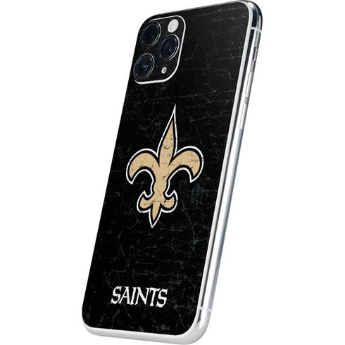 NFL New Orleans Saints Distressed iPhone 11 Pro Skin