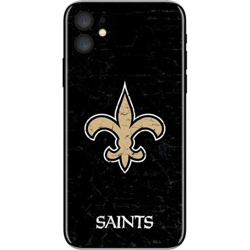 NFL New Orleans Saints Distressed iPhone 11 Skin