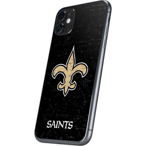 NFL New Orleans Saints Distressed iPhone 11 Skin