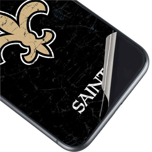 NFL New Orleans Saints Distressed iPhone 11 Skin