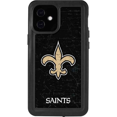 NFL New Orleans Saints Distressed iPhone 12 Mini Waterproof Case