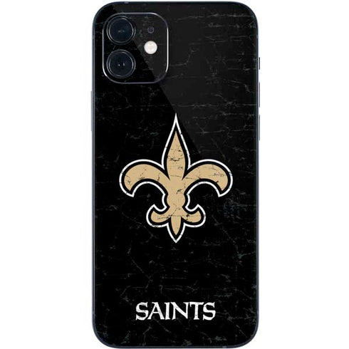 NFL New Orleans Saints Distressed iPhone 12 Skin