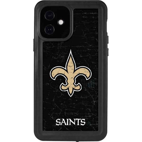 NFL New Orleans Saints Distressed iPhone 12 Waterproof Case