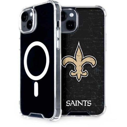 NFL New Orleans Saints Distressed iPhone 13 MagSafe Case