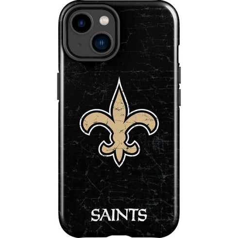 NFL New Orleans Saints Distressed iPhone 15 Plus Impact Case