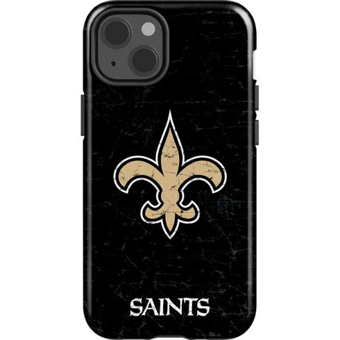NFL New Orleans Saints Distressed iPhone 15 Impact Case