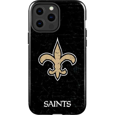 NFL New Orleans Saints Distressed iPhone 15 Pro Max Impact Case