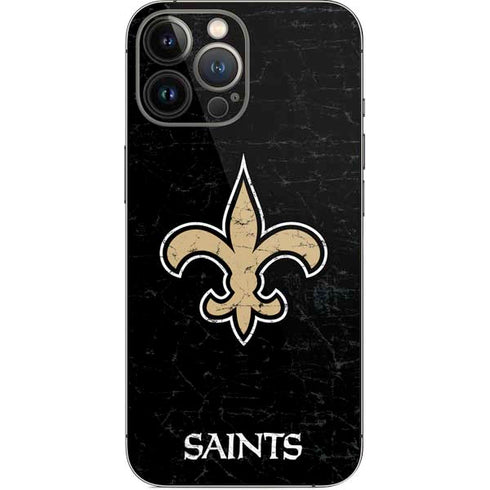 NFL New Orleans Saints Distressed iPhone 14 Pro Max Skin