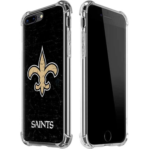 NFL New Orleans Saints Distressed iPhone 7/8 Plus Clear Case