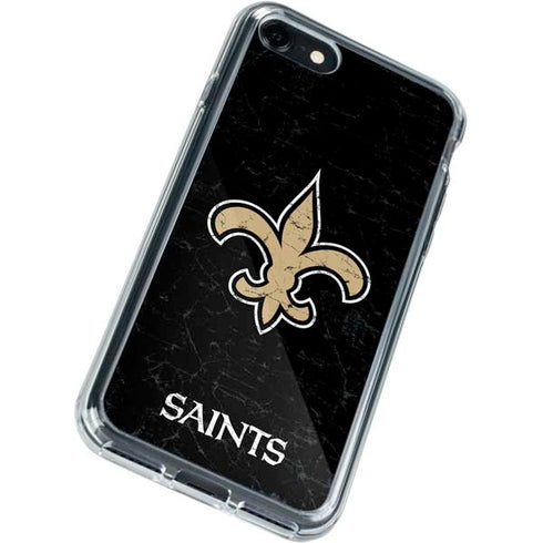 NFL New Orleans Saints Distressed iPhone SE (2nd & 3rd Gen) Clear Case