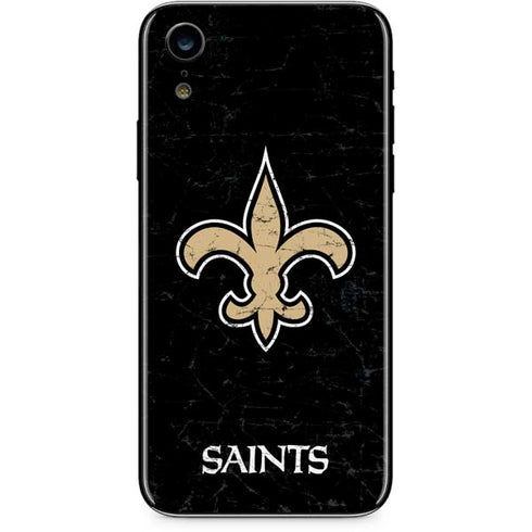 NFL New Orleans Saints Distressed iPhone XR Skin