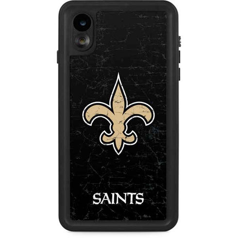NFL New Orleans Saints Distressed iPhone XR Waterproof Case