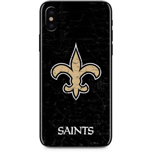 NFL New Orleans Saints Distressed iPhone XS Skin