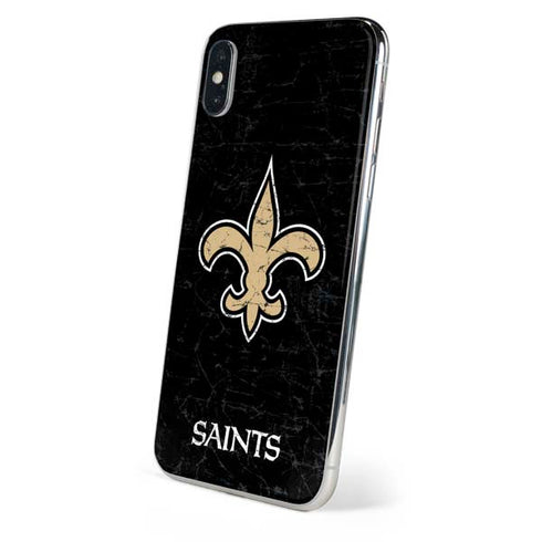 NFL New Orleans Saints Distressed iPhone XS Skin