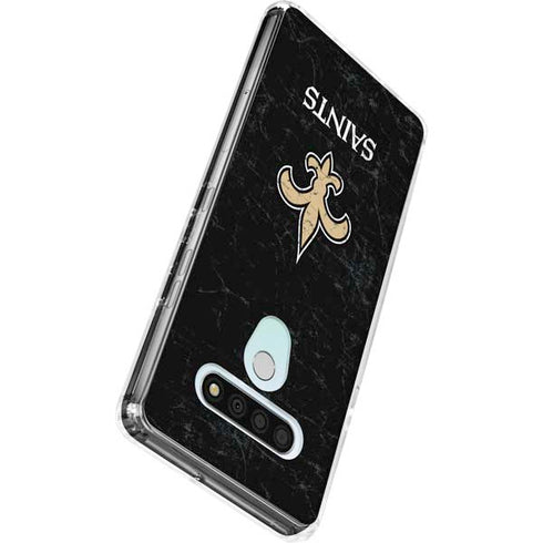 NFL New Orleans Saints Distressed LG Stylo 6 Clear Case