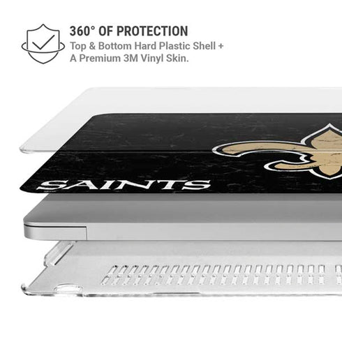 NFL New Orleans Saints Distressed MacBook Air 13in M1 (2021) Case plus Skin