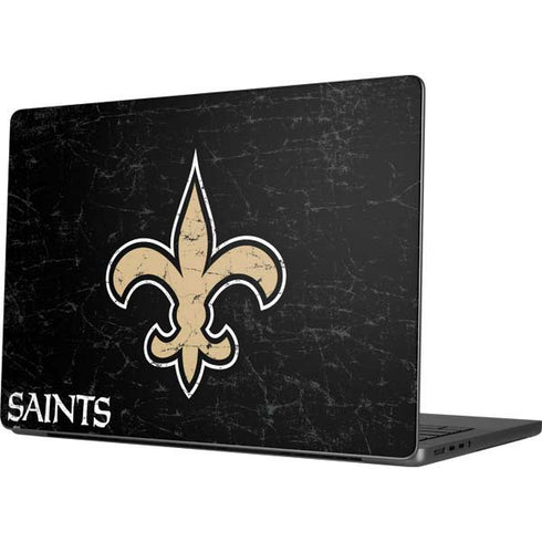 NFL New Orleans Saints Distressed MacBook Pro 14in (2021-24) Skin