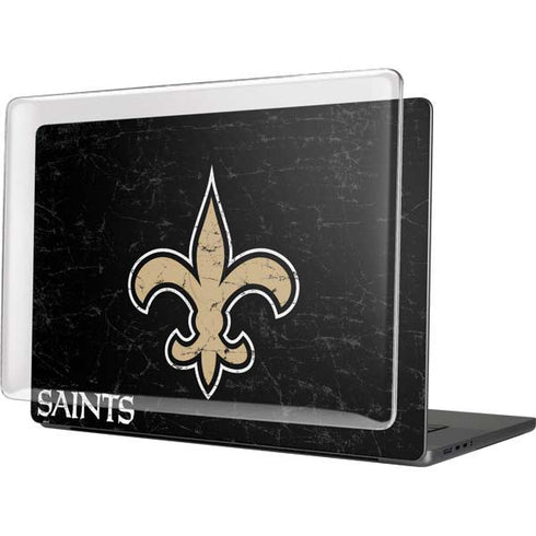 NFL New Orleans Saints Distressed MacBook Pro 16in (2021-25) Case plus Skin