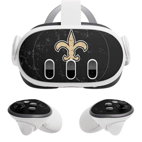 NFL New Orleans Saints Distressed Meta Quest 3 Skin