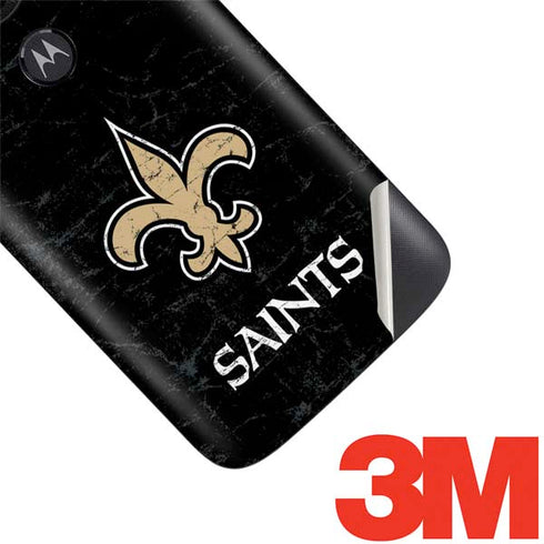 NFL New Orleans Saints Distressed Moto E5 Play Skin