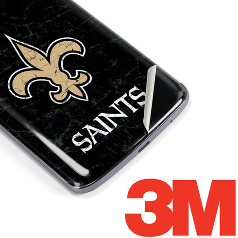 NFL New Orleans Saints Distressed Moto E5 Plus Skin