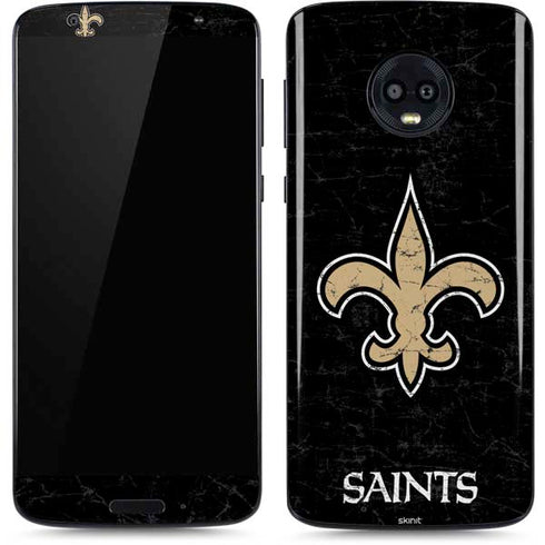 NFL New Orleans Saints Distressed Moto G6 Skin