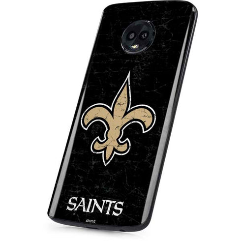 NFL New Orleans Saints Distressed Moto G6 Skin