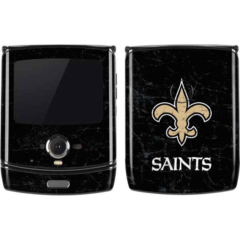 NFL New Orleans Saints Distressed Motorola RAZR Skin